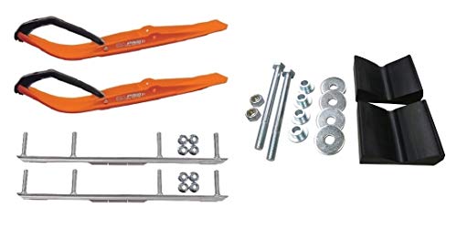 C&A Pro Orange Razor Snowmobile Skis w/ 4.5