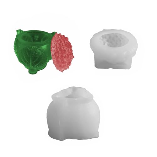 1 juego de caja contenedor de hojas con tapa, molde de silicona para fundición de cemento de hormigón y bandejas decorativas de joyería, molde de silicona