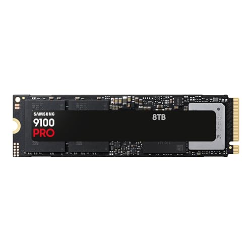 Samsung SSD 9100 PRO 8TB, PCIe 5.0x4 M.2 2280, Seq. Read Speeds Up to 14,800MB/s, Best for AI Computing, Gaming, and Heavy Duty Workstations (MZ VAP8T0B/AM)