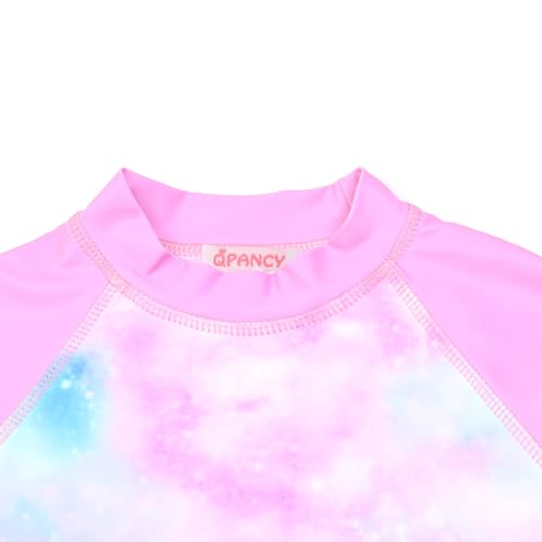 Image of QPANCY Girls Rash Guard Swimwear Swimsuit Bathing Suits UPF 50+ Sun Protection