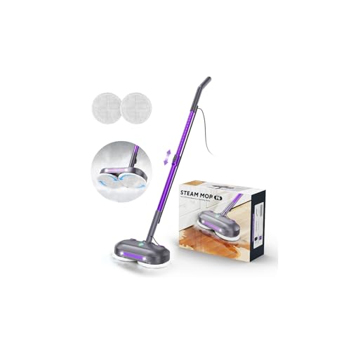 Image of Scrubbing Steam Mop with Rotating Pads for Floor Cleaning,Steam Cleaner F6