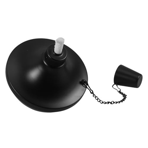 TOBBOMEY Refillable Oil Lamp Metal Tabletop Tiki Torch for Outdoor Patio Garden Party Landscape Decoration Removable Wick and Lid