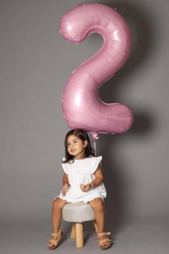 Image of Number Balloons Pearl Pink 22 Balloon 40 inch for 22 Birthday Decorations | Saturated Color, Large 40 in, With Straw & Hanging Hole, For Back-to-School Season, Wedding, Christmas, New Year, Anniversary