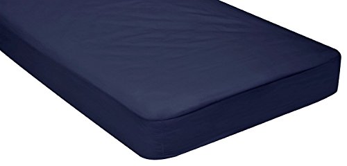 Gilbins Cot Size 30" x 75" Fitted Sheet, Made of Cotton, Perfect for Camp Bunk Beds/RVs/Guest Beds Navy