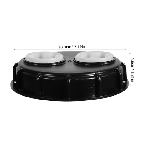 Tapa de tanque IBC negro con doble orificio y cubierta de plástico PP resistente 3