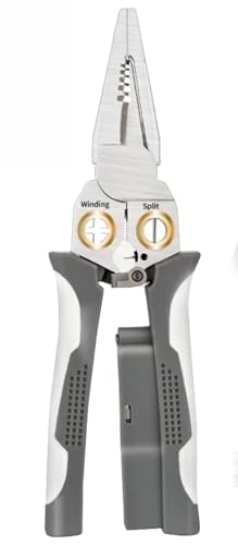 PGPAYH Pince à dénuder, Coupe-câbles, Pince coupante, Pince à dénuder 8 en 1, Pince à dénuder avec Mesure de l'électricité, Ciseaux for gratter et Presser Les Fils(Gray)