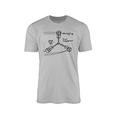 Flux Compession T-Shirt - Future Sci-Fi Capacitor Film Inspired Time Travel Gift Present 100% Combed Cotton High-Density Extreme Comfort (Sports Grey, 3XL)