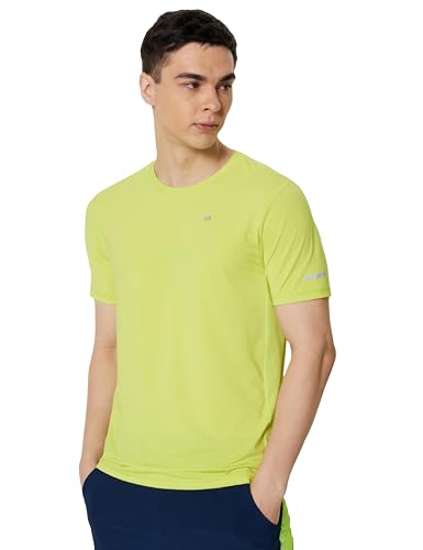 Symbol Premium Men's Solid Regular Fit Sports Stretch T-Shirt | R...