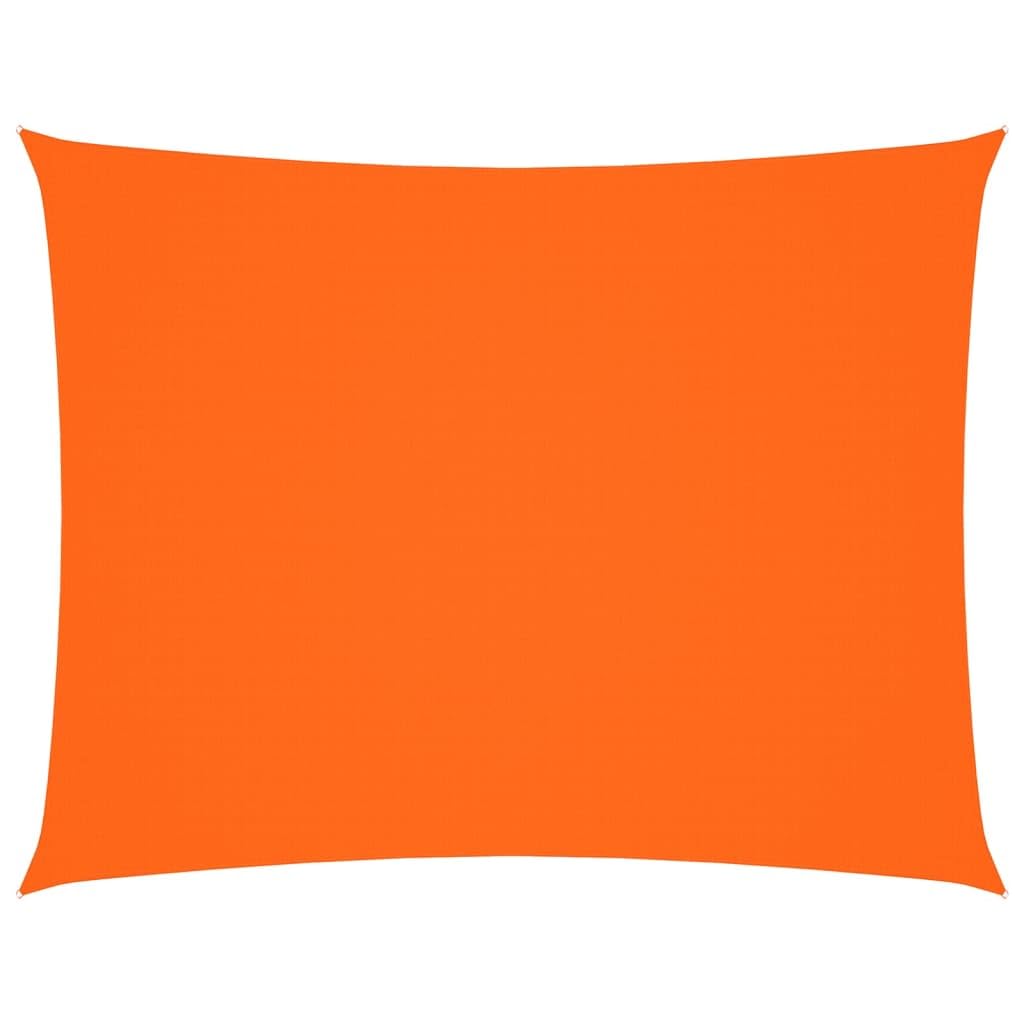 Voile d'ombrage rectangulaire orange pour abriter une grande terrasse de jardin 5x6 m