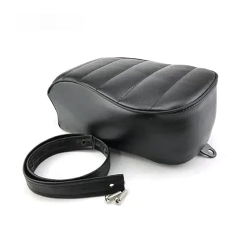 Asiento trasero de pasajero para Sportster XL883N y XL1200 en cuero negro