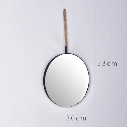 Miroir suspendu rond sans perçage pour optimiser les petits murs - 4
