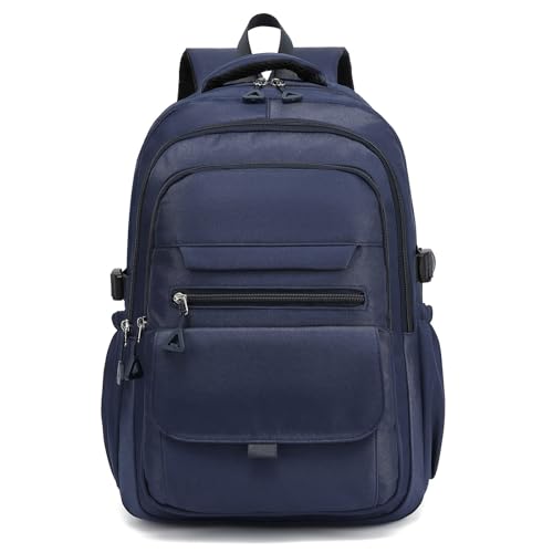 Image of Kids High Middle School Backpack for Boys Travel Aesthetic Bookbag,Navy Blue