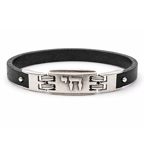 Alef Bet by Paula Chai Leather Bracelet for Men and Boys - G