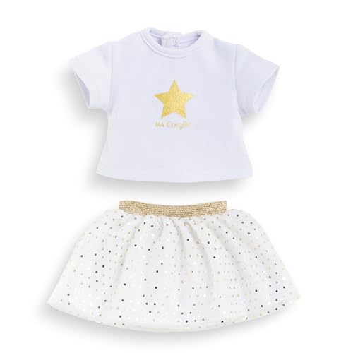 Vêtements pour poupée Ma Corolle 36cm : ensemble jupe t-shirt ivoire or 9000212900