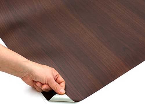 Roserosa Peel And Stick Pvc Wood Self-Adhesive Wallpaper Covering Counter Top Shelf Liner Classic Walnut (Pg687 : 2.00 Feet X 6.56 Feet) #TOP3