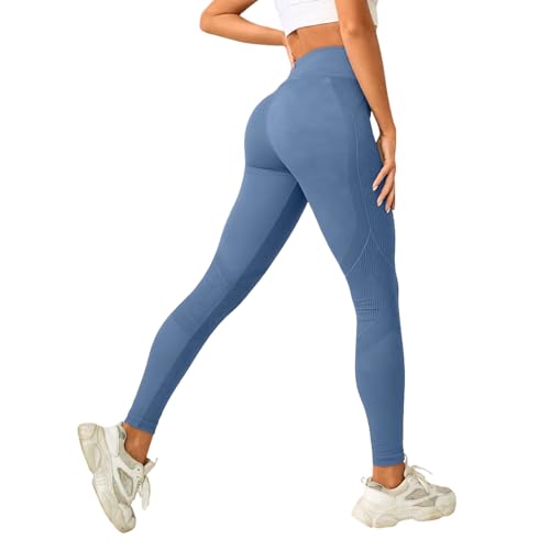 Leggings de deporte talle alto sin costuras para running diario y fitness activo en exterior