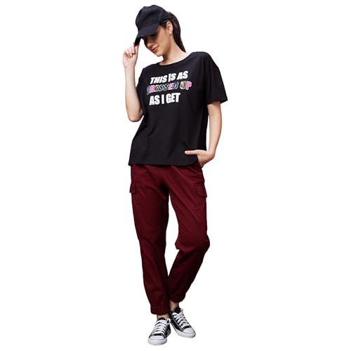 Image of Globus Women White Printed Boxy Fit Casual T-shirt-3638274001