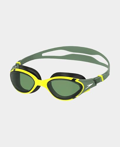 Image of Speedo Unisex Adult Biofuse 2.0 Polarised Tint-Lens Swim Goggles - Black & Green