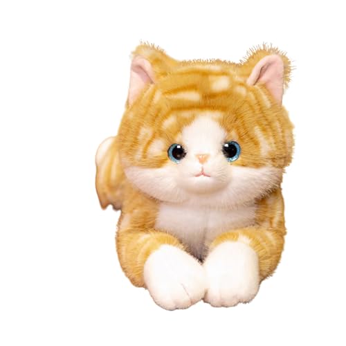 Peluche chat réaliste 50 cm : le compagnon idéal pour la sieste en voiture ou au lit