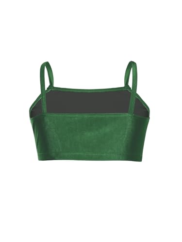 Kids Girls Spaghetti Strap Camisole Sports Bra Solid Color Crop Tank Top Athletic Cami Casual Underwear Top4