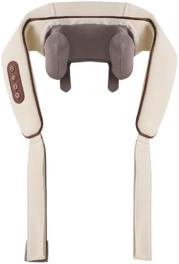 Miniatura 3 de Masajeador de cuello y hombros Shiatsu de tejido profundo Masajeador de espalda con Heatfor Trapezius Muscle Masaje eléctrico Chal de masaje (gris)