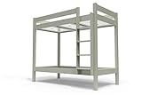 Color: Moca ABC MEUBLES - Litera 2 plazas 90x190 Escala Derecha Madera ABC - SUPABCDR90 - Moca, 90x190