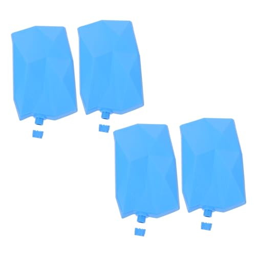 HOLIDYOYO 4個入り ボックス エアコンアイス ボックス 冷凍庫用アイスコンテナ 氷の貯蔵 冷凍庫用氷貯蔵ビン 冷却ボックス キャンプ用アイスバッグ アイスキューブ収納袋 ペ Blue