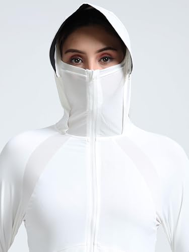 Image of FabSeasons FabSports Women's UV Protection Sun Screen Jacket, Full Zip Sun Protection Clothing, Lightweight with UPF 50+ Protection for Outdoors, with Pockets, Sun Protective Clothing for Women
