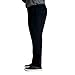 Haggar mens Big-tall Premium No Iron Khaki Classic-fit Expandable-waist Flat-front dress pants, Black, 46W x 32L US