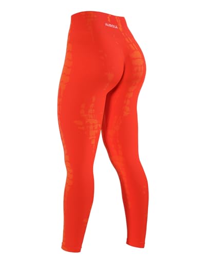 Image of AUROLA Serpent Snake Seamless Scrunch Workout Leggings for Women,Girls Squat Proof Ribbed Thick Active Gym Pants