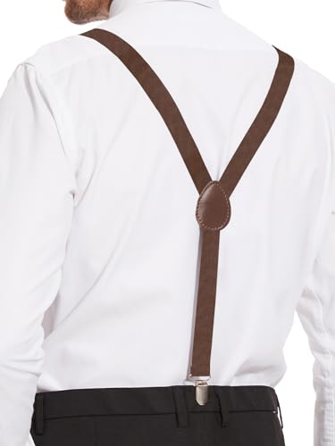 Image of habibee Suspenders and Bow Tie Set for Men, Adjustable Elastic Braces with Y-Back, Diverse Colors, Strong Clips
