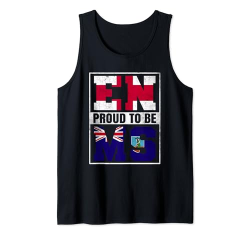 Proud English Montserratian Mix England Montserrat Heritage Tank Top