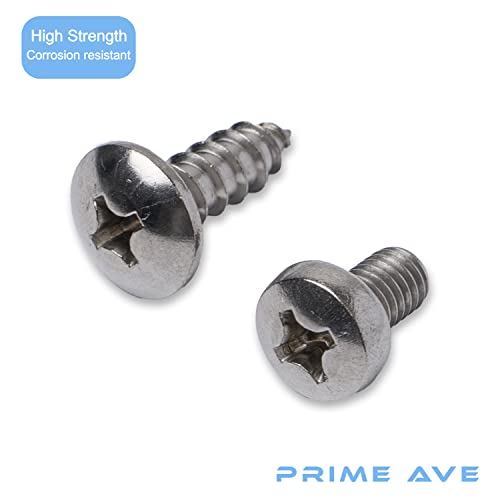 Prime Ave Stainless Steel License Plate Screws Compatible With Audi A3 A4 A5 A6 A7 A8 S3 S4 S5 S6 S7 S8 Rs3 Rs4 Rs5 Rs6 Rs7 Q3 Q4 Q5 Q7 Q8 Sq5 Sq7 Sq8 Rs Q8 Tt Tts Tt Rs R8 E-Tron (Standard Length) #TOP6
