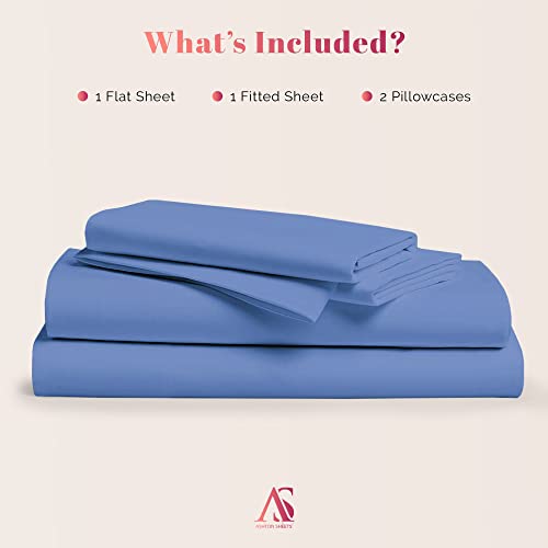 Ashton Sheets AS-SS-1000TC-QUEEN-DEEPBLUE 100% Egyptian Cotton Sheets Queen Size - 1000 Thread Count 4 Pc Queen Sheet Set Egyptian Cotton, Sateen Luxury Sheets Queen Size, High Thread Count Sheets thumb #4