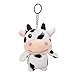 YOYUMI Keyrings Porte Clef Mignon Dessin Animé Vache En Peluche Jouet Porte-Clés Pendentif Noir Et Blanc Tacheté Veau Poupée Poupée Sac Pendentif