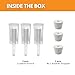 Fastrack 3 Piece Airlock for Fermentation Hydrolocks for Fermenting Wine and Beer with Drilled Rubber Stopper Durable Carboy Bung with transparent Airlock Set used for Fermentation Set of 3
