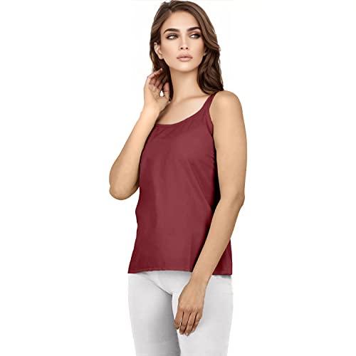 Image of Cotton Short Camisole Non-Stretchable Slip for Women | Short Kurti Slip | Short Camisole | Half-Length Lining | Waist Length Inner | Sameez | Samij(Half Slip)