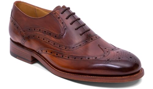 BARKER Liffey Men's Handmade Leather Brogue Oxford Dress Shoes - Timeless Elegance & Superior Craftsmanship for Formal & Business Wear