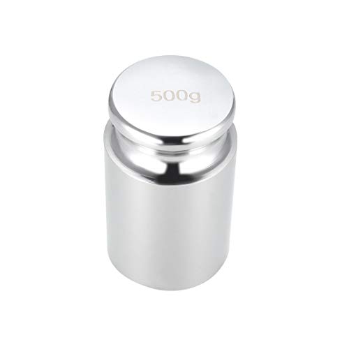 sourcing map Poids d'Étalonnage 500g M1 Précision Gramme Chrome Plaqué Acier pour Numérique Balance