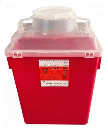 La Mejor Recopilación de Bisturíes los 10 mejores. 35 Contenedor Rojo RPBI 22 Litros para Desecho de Navajas, Agujas, Bisturís y Lancetas