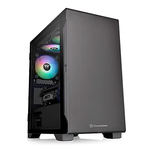 Thermaltake S100 TG ミニタワーPCケース スイングドアパネル採用 CA-1Q9-00S1WN-00 CS7885