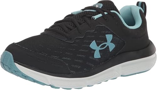 Under Armour Women's UA W Charged Assert 10 D Shoes, Black/Still Water/Halo Gray, 10 W