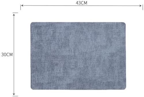 Set de table rectangulaire cuir PU motif tissé résistant chaleur - 5