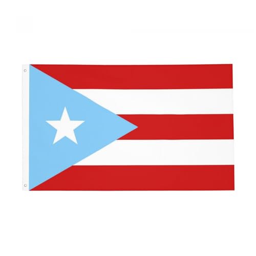 Puerto Rico Flag 3x5 Ft 18951952 Historic Light Blue Puerto Rican Flag Banner with Brass Grommets Vivid Color Double Stitched Durable Polyester Bandera de Puerto Rico Decor Indoor Outdoor