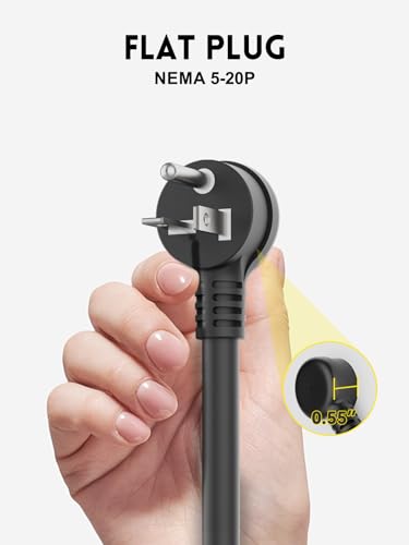 PLUGTUL Protector contra sobretensiones Heavy Duty 20 Amp | Regleta metálica de 1.8 m con 8 tomas, NEMA 5-20P a NEMA 5-15/20R, cable 12/3 AWG, 2040 Joules, montaje industrial en pared, certificado ETL miniatura 6