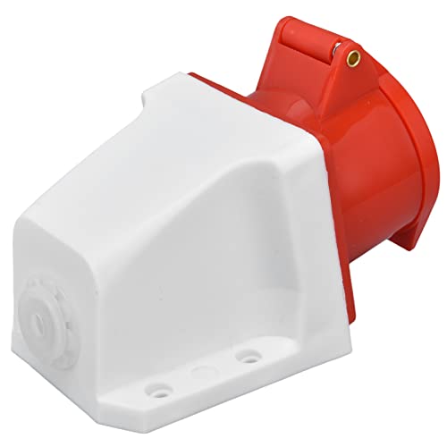 Toma Industrial PC Enchufe CEE MONTADO EN Superficie Rojo DE LATÓN para PC INSTALACIÓN Conveniente para DIVERSAS Industrias (HR-115)