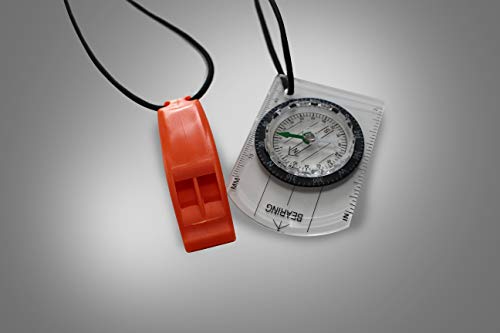 Combo brújula y silbato Zone3 con cuerda elástica miniatura 2