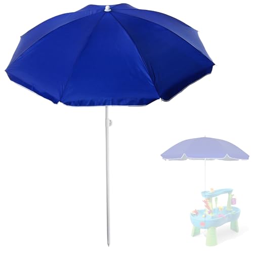 Umbrella Replacement Compatible with Step 2 Water Table Sun Shade Umbrella for Water Table 60 Inch Portable and Durable Umbrellas Easy to Install for Seaside Beach Garden Outdoor Play Shade