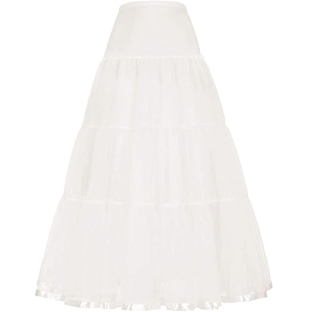 Crinolina Sottogonna Tulle Lunga Donna Balletti Danza Petticoat 50's Organza Retro Tutu Gonna Vintage 1950's Rockabilly