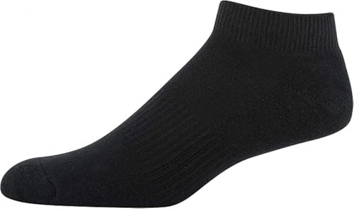 ENCIGER® Men’s Ankle Socks 4 Pairs - Low Cut Cotton & Spandex Cushioned Breathable Socks (Size 10 to 13, 4 Black)4